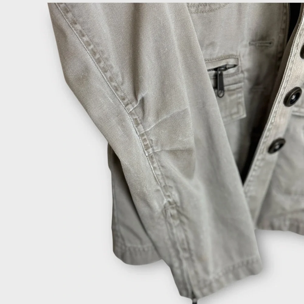 Y2K The Limited Womens Military Utility Jacket Cotton Button‎ Zip Pockets Small